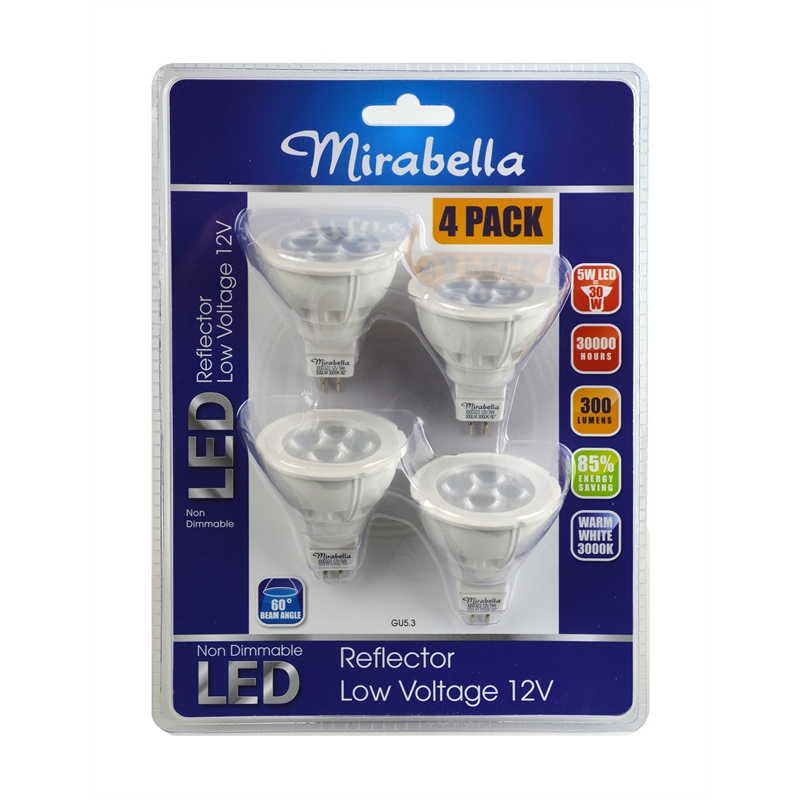mirabella 5w 12v gu5 3 led globe 4 pack i n 4331045 mirabella 5w 12v gu5 3 led globe 4 pack i n 4331045