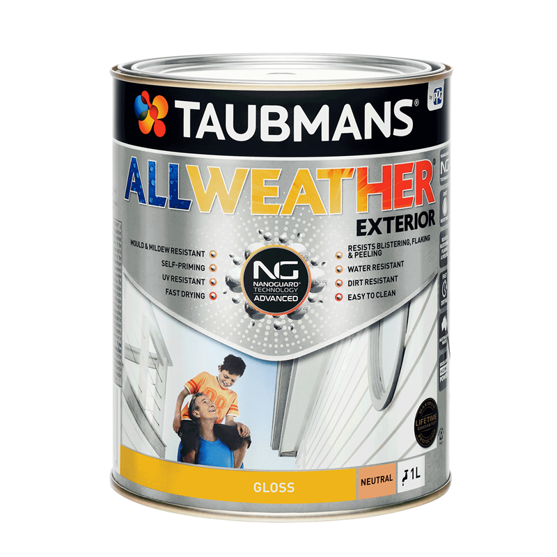 Taubmans All Weather Gloss Neutral Exterior Paint 1L