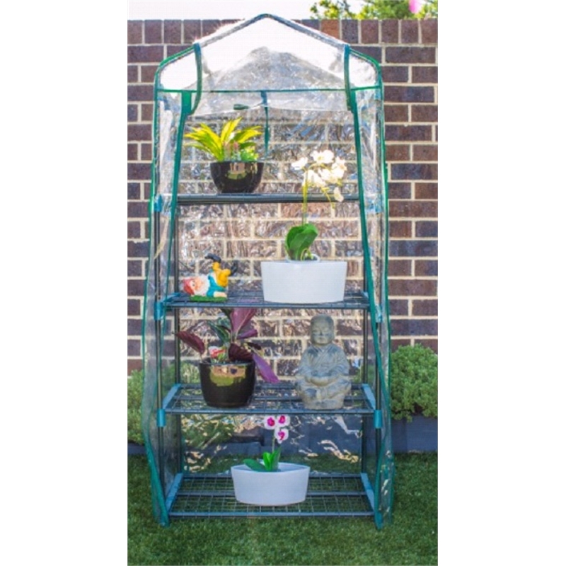 Naturallife 69 x 49 x 160cm 4 Tier Premium Greenhouse Bunnings Warehouse