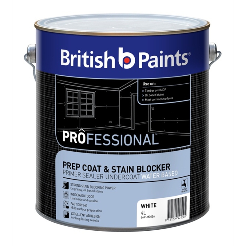 British Paints Professional 4L Prep Coat & Stain Blocker Water Based