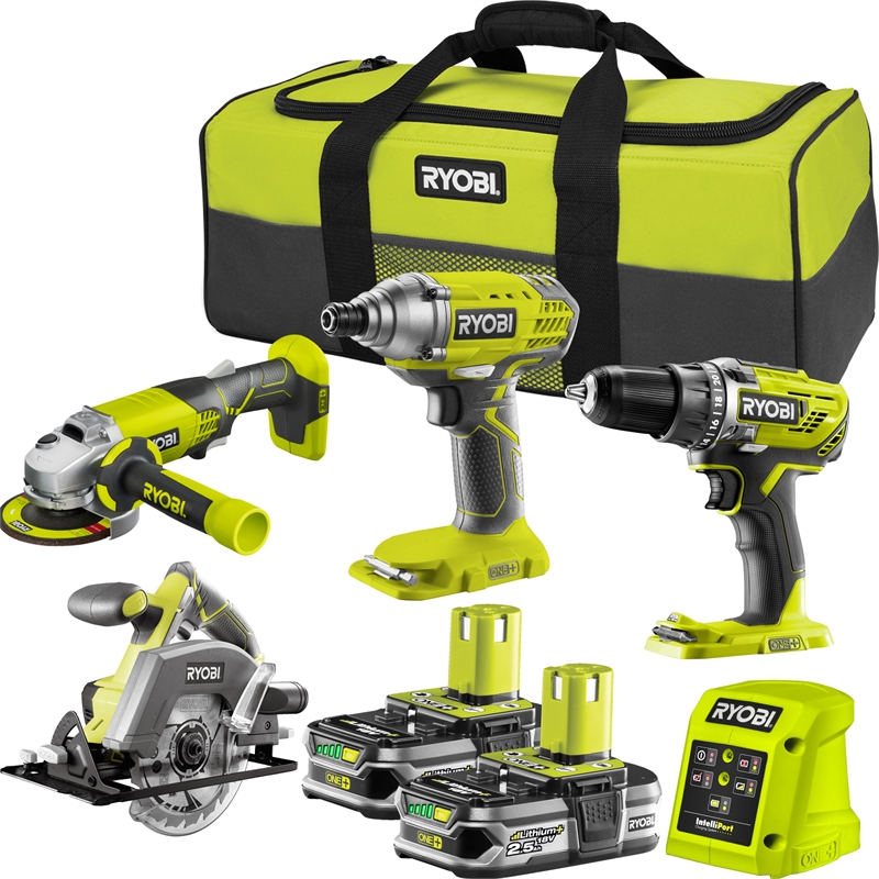 Ryobi 18V ONE+ 2.5Ah 4 Piece Kit | Bunnings Warehouse