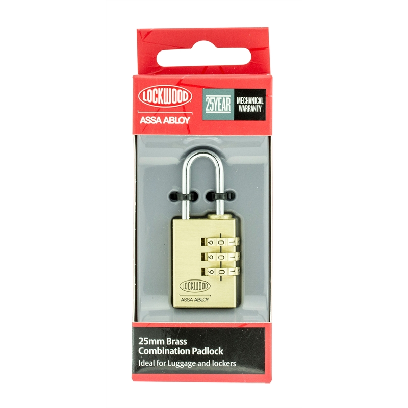 Lockwood 25mm 150 Series Combination Padlock Bunnings Warehouse