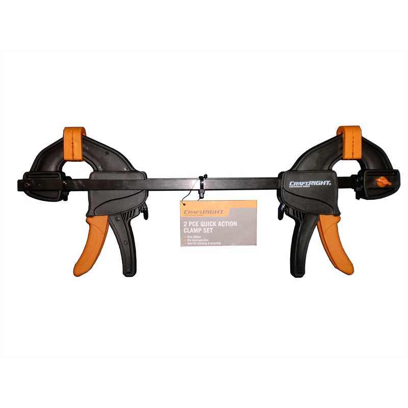 Craftright 300mm 2 Piece Quick Action Clamp I/N 5860150 Bunnings