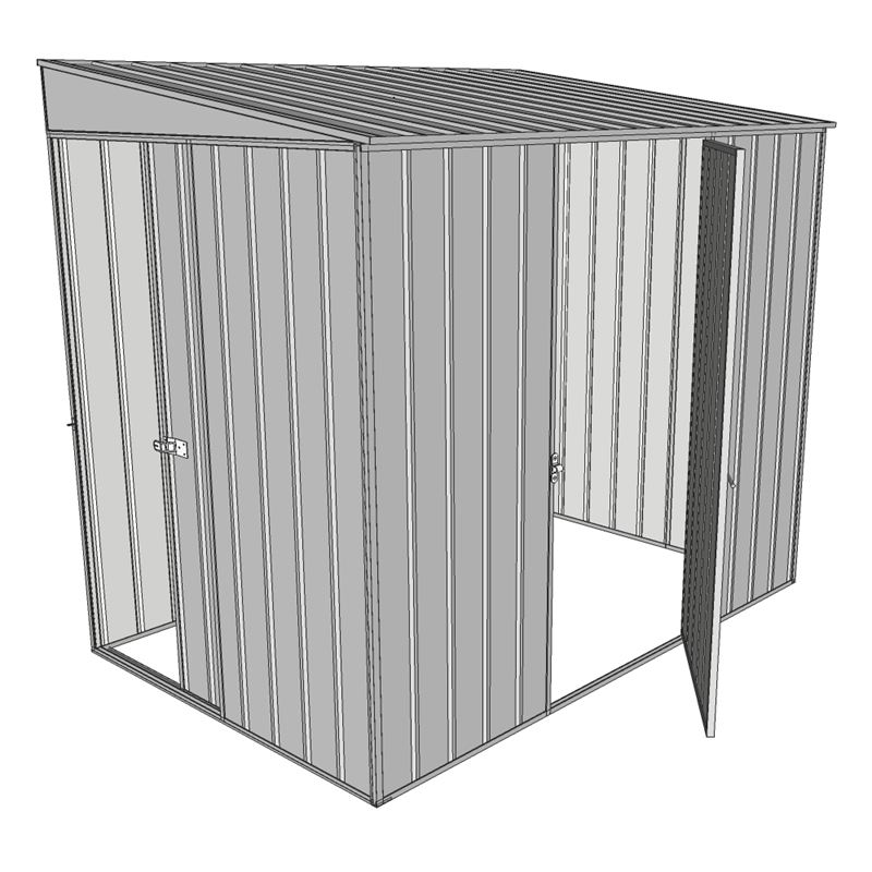 Build-a-Shed 2.3 x 1.5m Zinc Skillion Dual Door Narrow Shed I/N ...