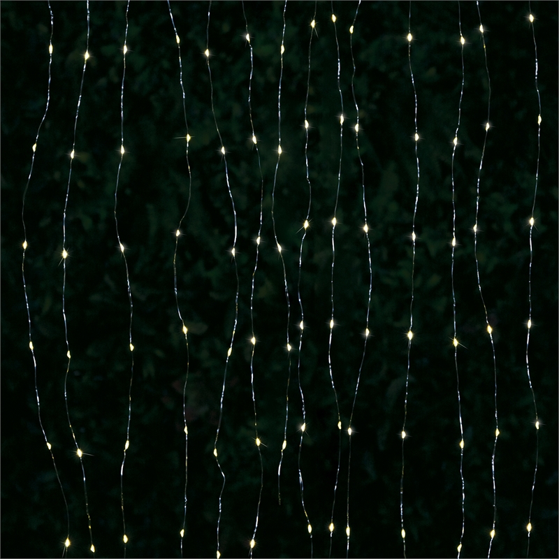 Lytworx 180 Warm White LED Curtain Solar Lights Bunnings Warehouse