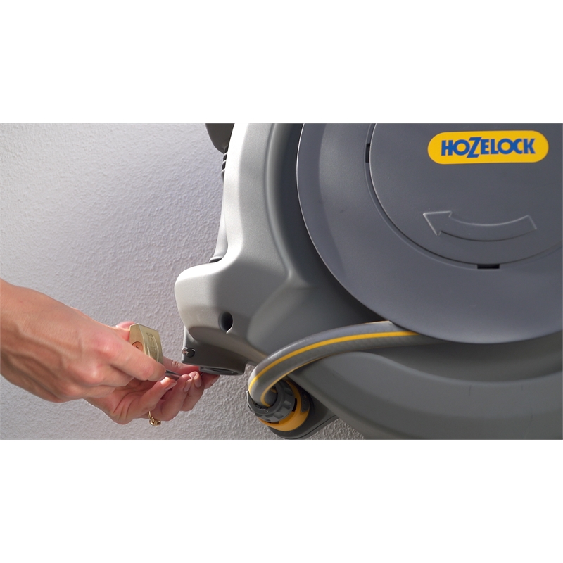 Hozelock 20m Automatic Rewind Hose Reel Bunnings Warehouse