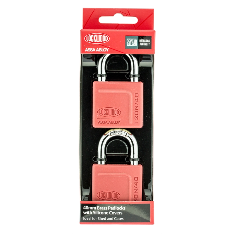 Lockwood 40mm Alloy Silicon Padlock Twin Pack Bunnings Warehouse
