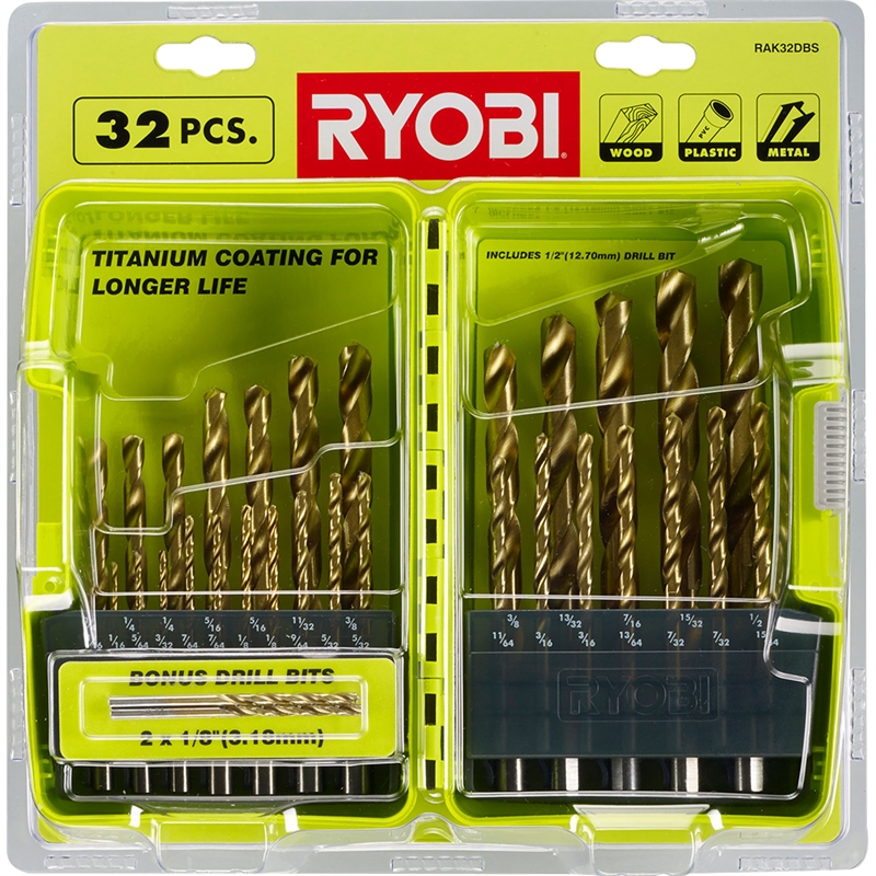 Ryobi 32 Piece Titanium Drilling Set Bunnings Warehouse