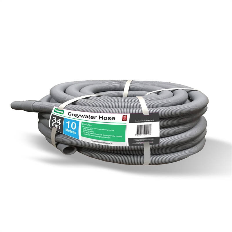 Holman 34mm x 10m Grey Water Hose Bunnings Warehouse