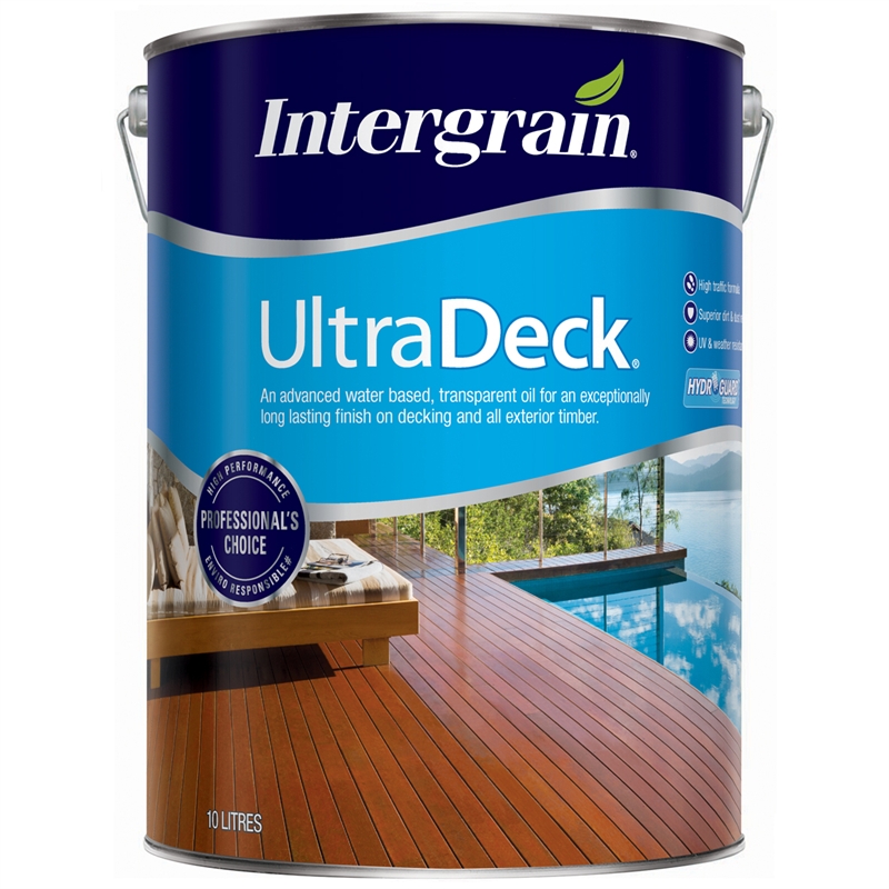 Intergrain 10L UltraDeck Jarrah Water Based Decking Oil | Bunnings