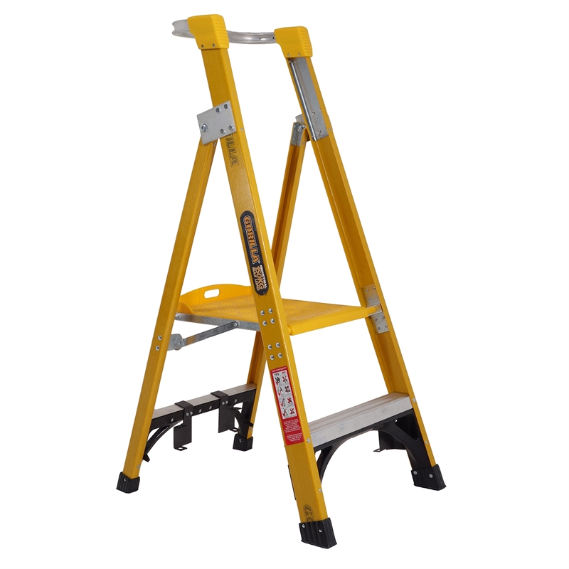 Gorilla 0.6m 150kg Fibreglass Platform Ladder Bunnings Warehouse