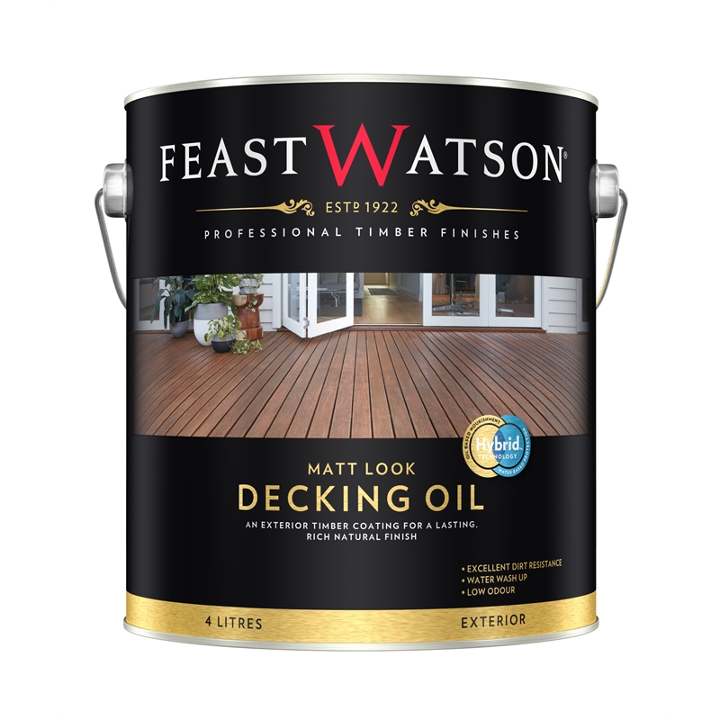 Feast Watson 4L Matt Look Decking Oil - Merbau | Bunnings ...