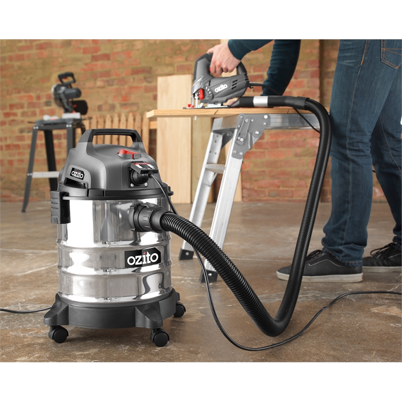 Ozito 1250W 20L Wet And Dry Vacuum With Power Take Off Bunnings Warehouse