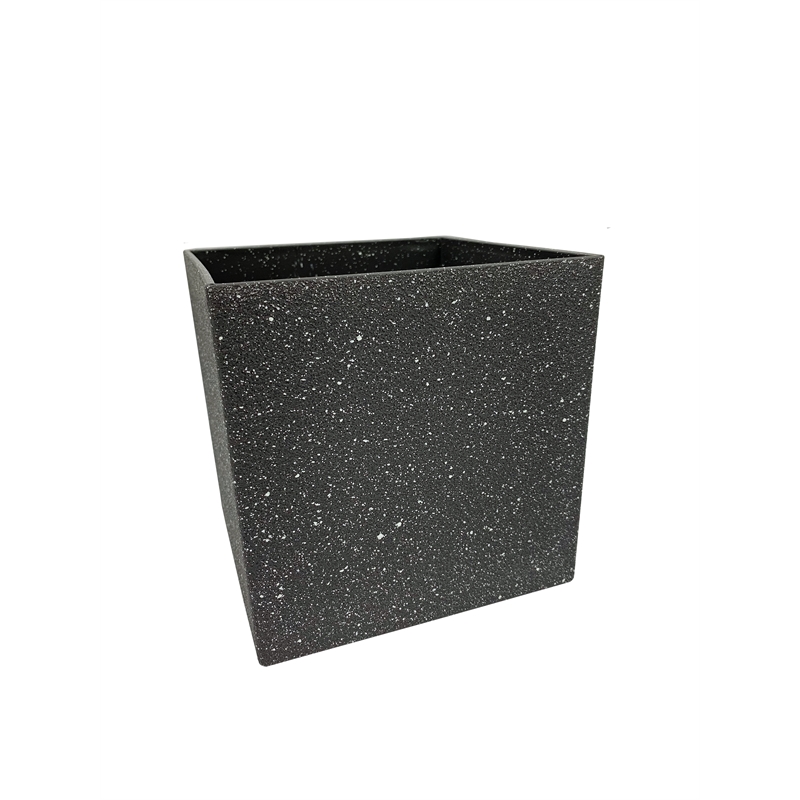 Eden 18cm Charcoal Stonelite Cube Pot Bunnings Warehouse