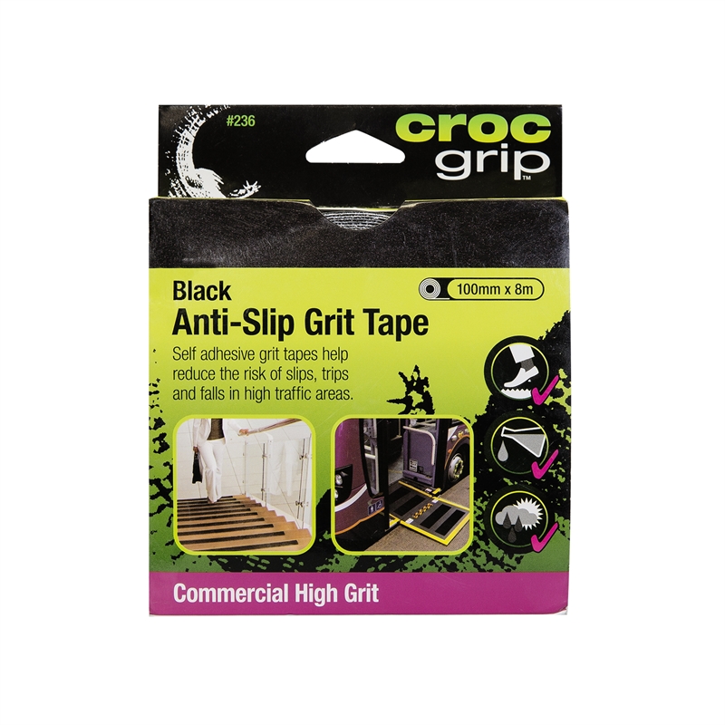 Croc Grip 100mm x 8m Black Anti Slip Tape Bunnings Warehouse