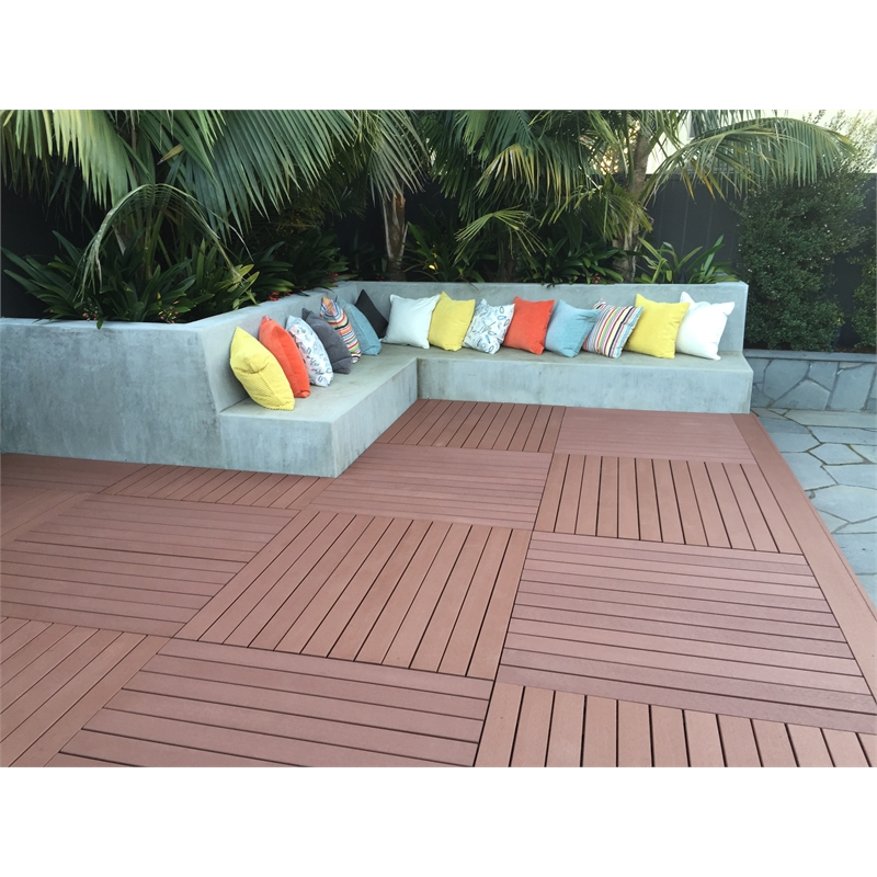 Good Times Modular Decking 1113 X 555mm Red Rock Ekodeck And Panel 0025