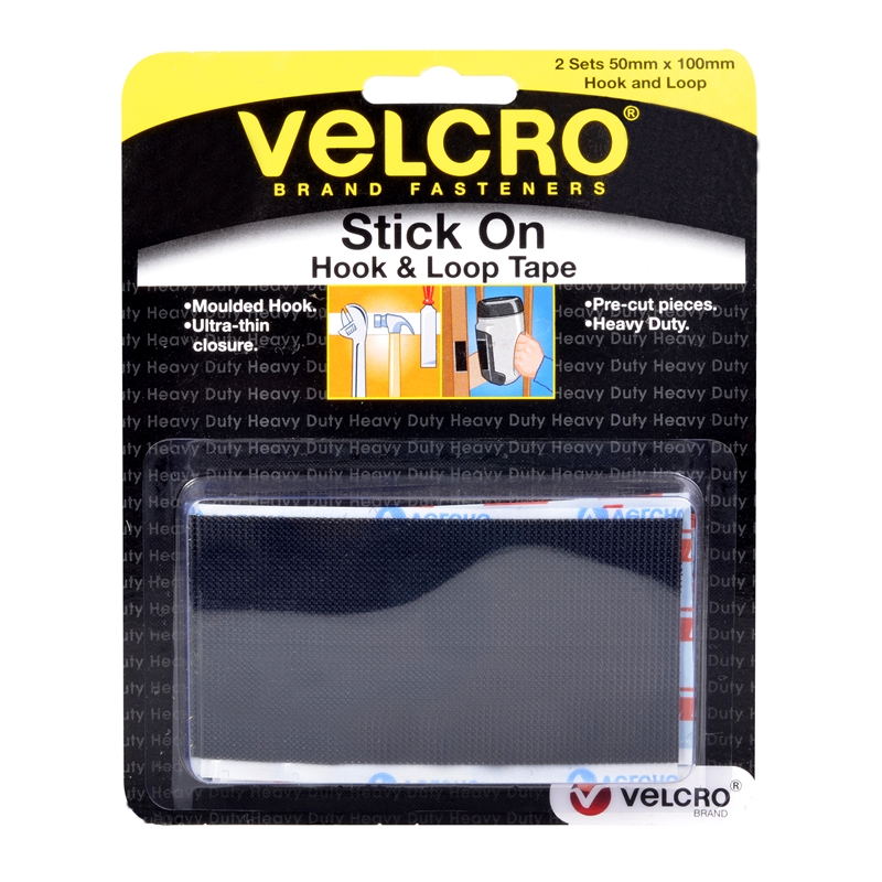 Stick On Strip Velcro 50 100mm H/duty Black Vl25554 I/N 3960010 ...