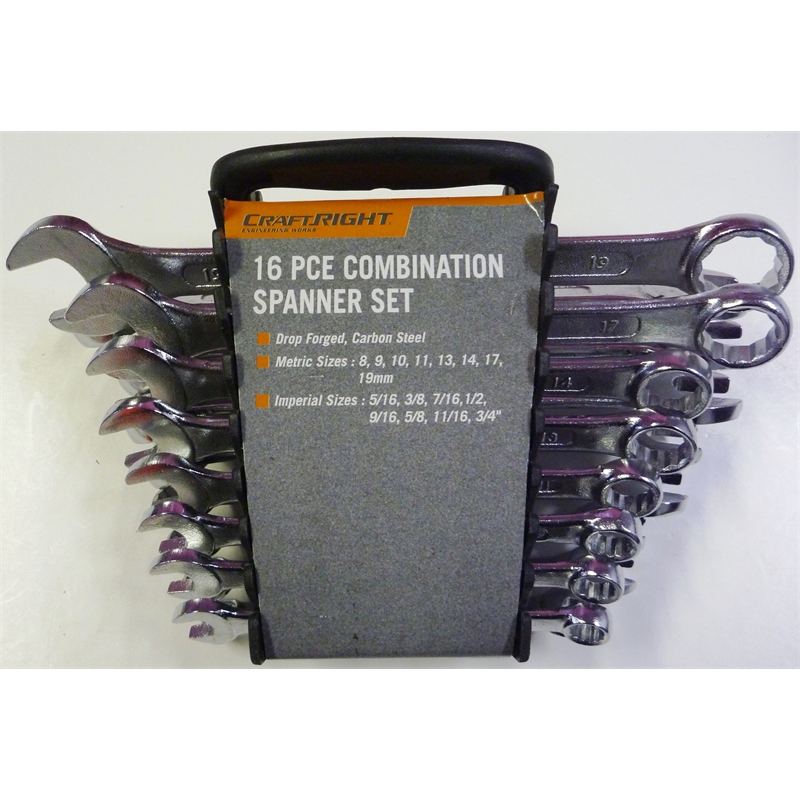 Craftright 16 Piece Spanner Set I/N 6110227 Bunnings Warehouse