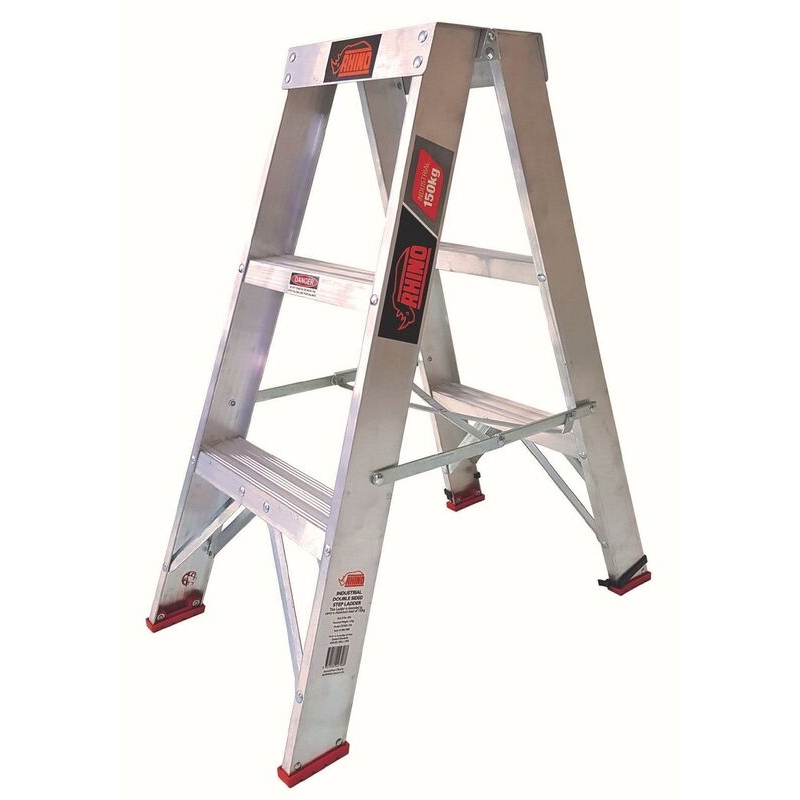 Rhino 0.9m 150kg Double Sided Aluminium Step Ladder Bunnings Warehouse