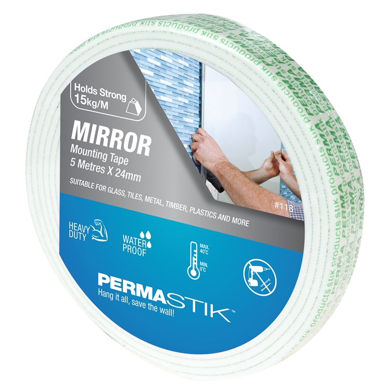 Permastik 5m x 24mm Mirror Mounting Tape Bunnings Warehouse