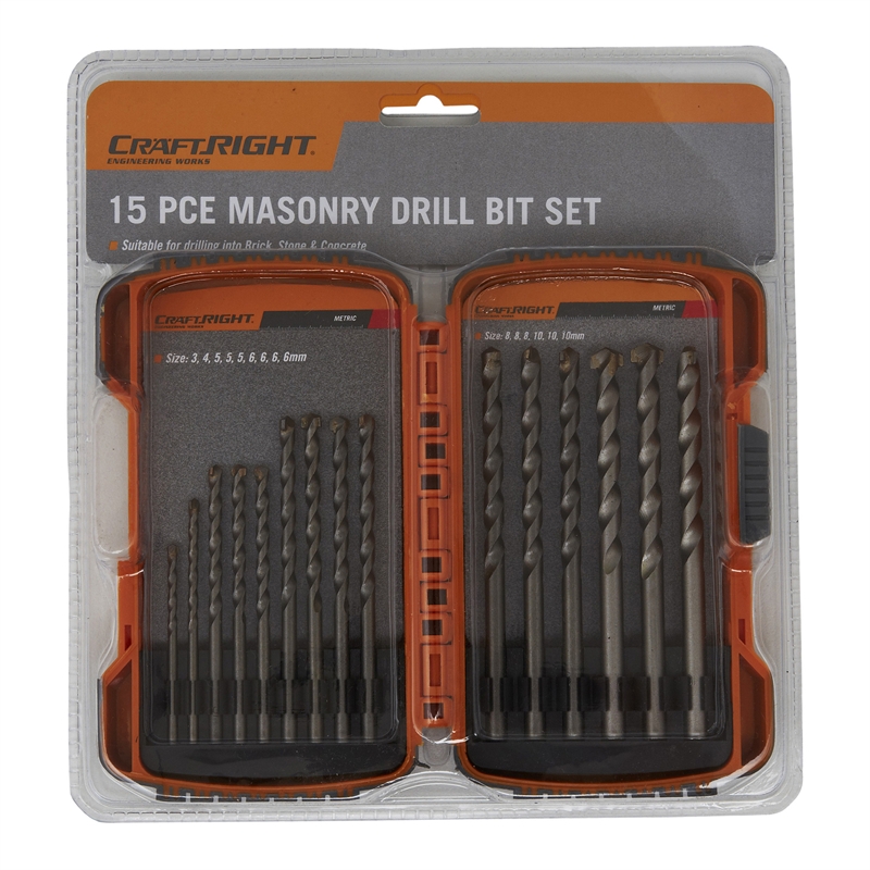 Craftright 15 Piece Masonry Drill Bit Set I N 6360129 