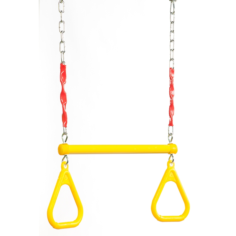 Swing Slide Climb Yellow Plastic / Steel Trapeze with Rings