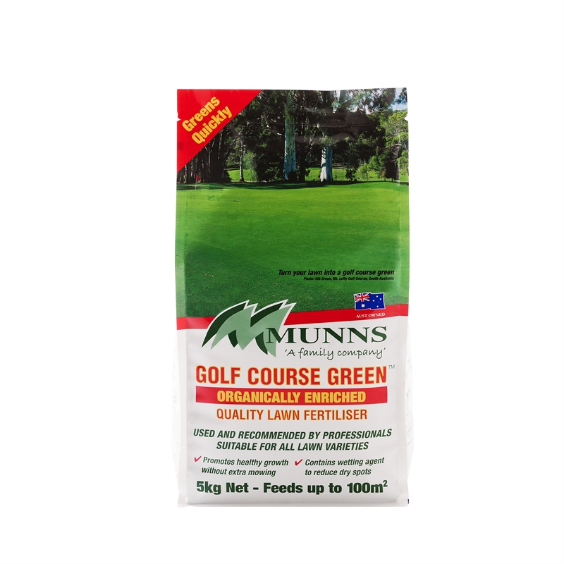 Munns 5kg Golf Course Green Lawn Fertiliser I/N 3010501 Bunnings