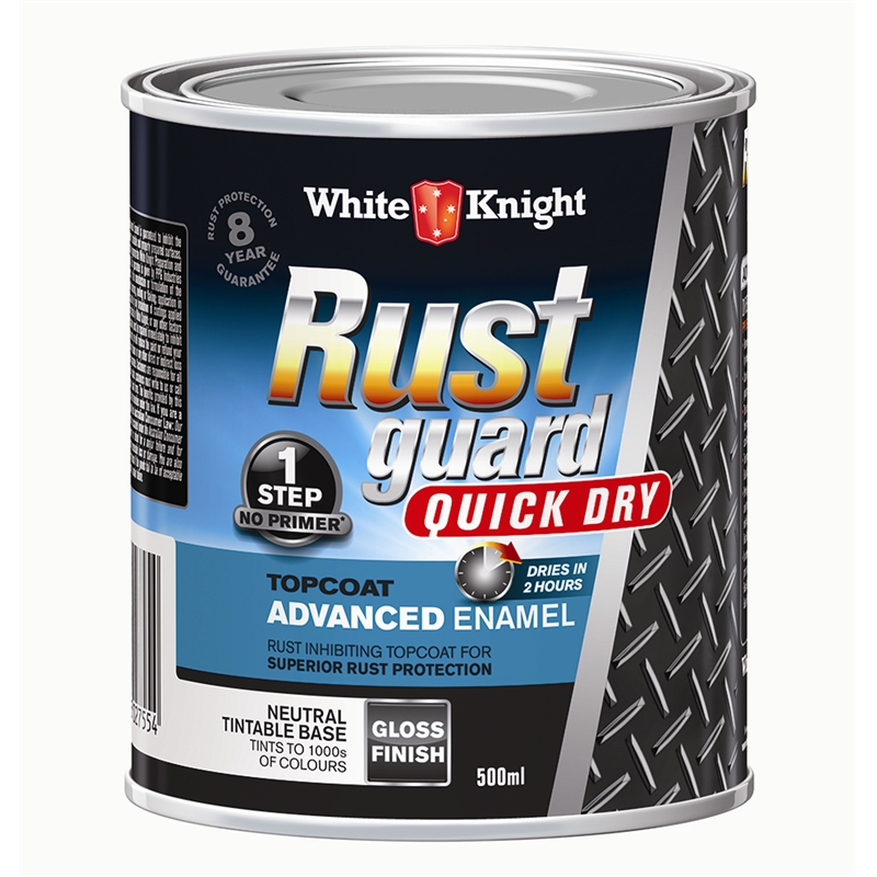 White Knight 500ml Gloss Neutral Rust Guard Quick Dry Advanced Enamel