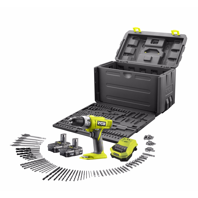 Ryobi One+ 18V Drill Driver Kit With 100 Accessories I/N 6210554 Bunnings Warehouse
