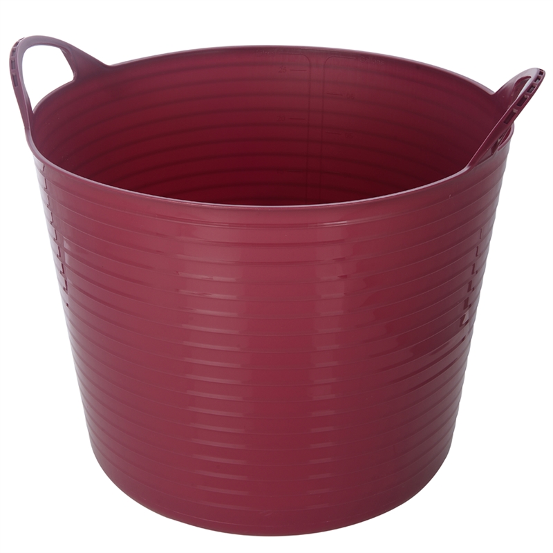 26L BLUE FLEXI TUB WITH PINK LID FLEXIBLE CONTAINER STORAGE BUCKET TRUG 