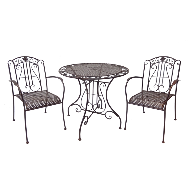 Marquee 3 Piece Rustic Metal Bistro Set