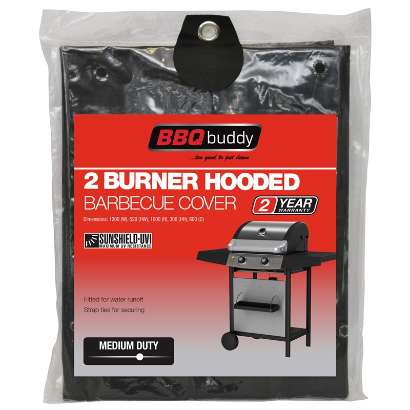 BBQ Buddy 2 Burner Flat BBQ Cover PVC Woven Poly I/N 3170697 Bunnings Warehouse