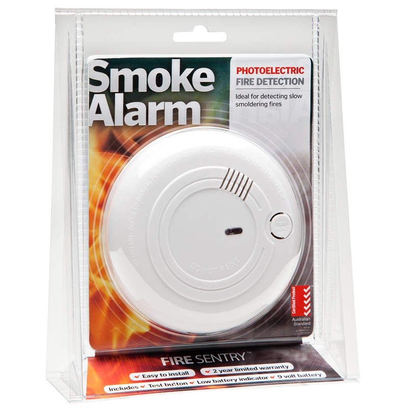 Fire Sentry Photoelectric Smoke Alarm With Test Button Bunnings Warehouse