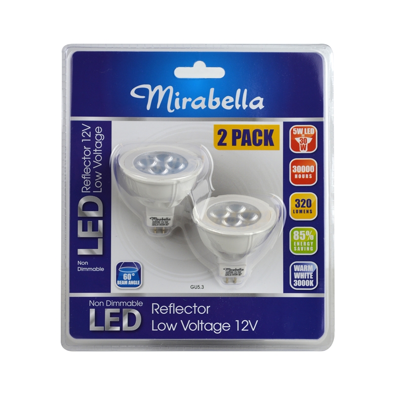 mirabella 5w 12v gu5 3 led globe 2 pack i n 4331038 mirabella 5w 12v gu5 3 led globe 2 pack i n 4331038