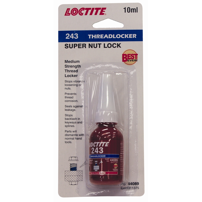 Loctite 243 10ml Adhesive Threadlocker 1311375 I/N 1560362 Bunnings