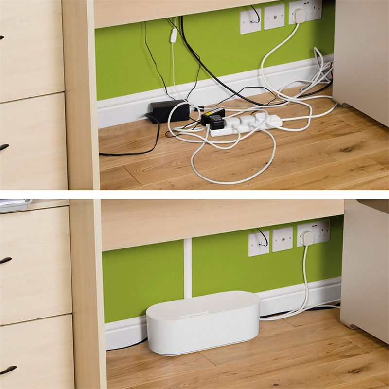 DLine Small White Cable Tidy Unit Bunnings Warehouse