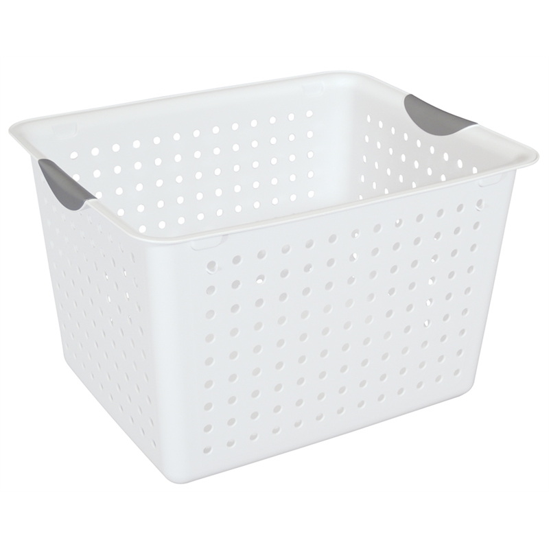 Sterilite 406 x 333 x 254mm White Extra Large Storage Basket I/N ...