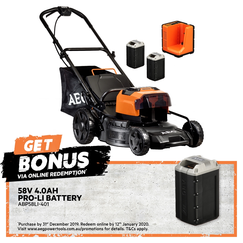 58v aeg mower