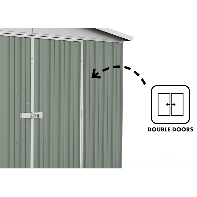 absco sheds 3.00 x 1.44 x 2.06m regent double door shed