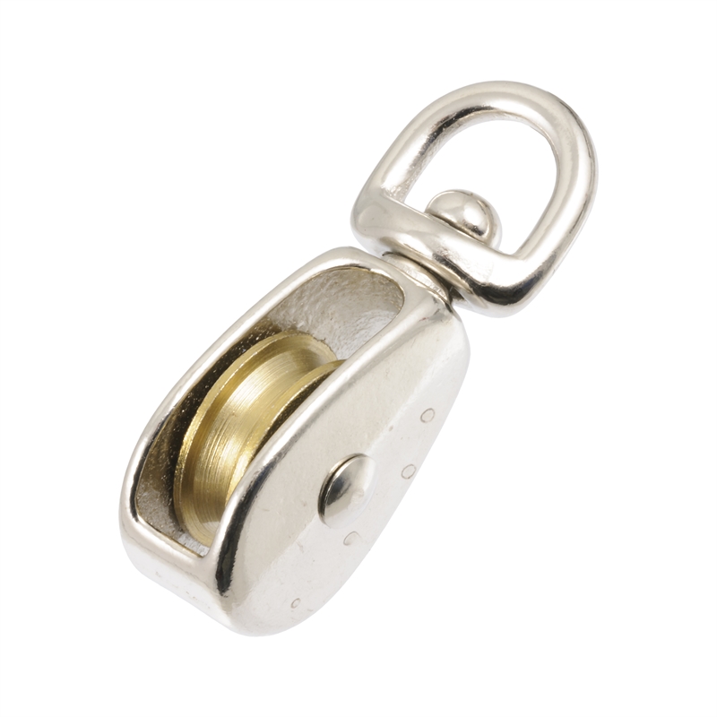 Zenith 25mm Nickel Plated Brass Pulley 1 Pack Bunnings Warehouse