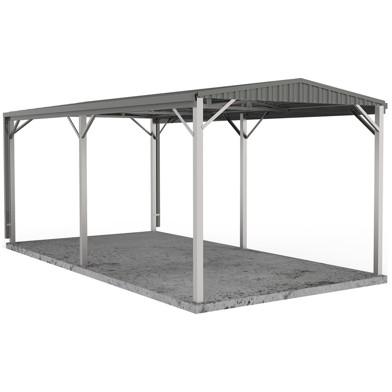 Absco Sheds 3 x 6 x 2.25m Woodland Grey Single Gable Roof Carport