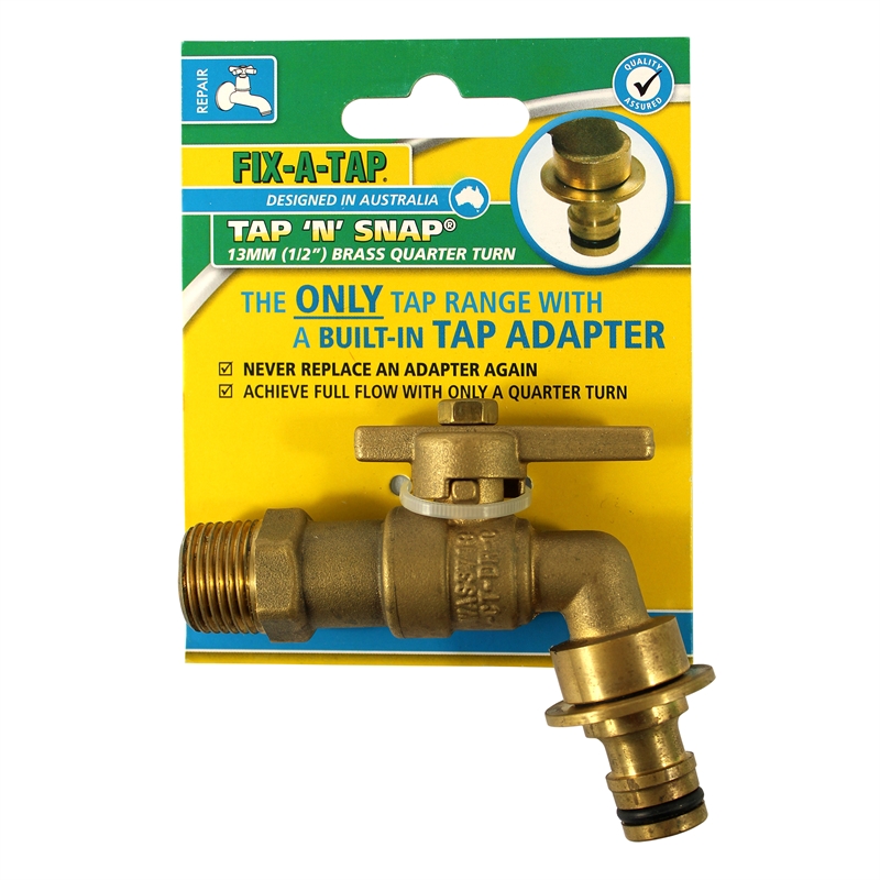 FIXATAP 13mm 1/2" Tap N Snap Quarter Turn Garden Tap Bunnings Warehouse