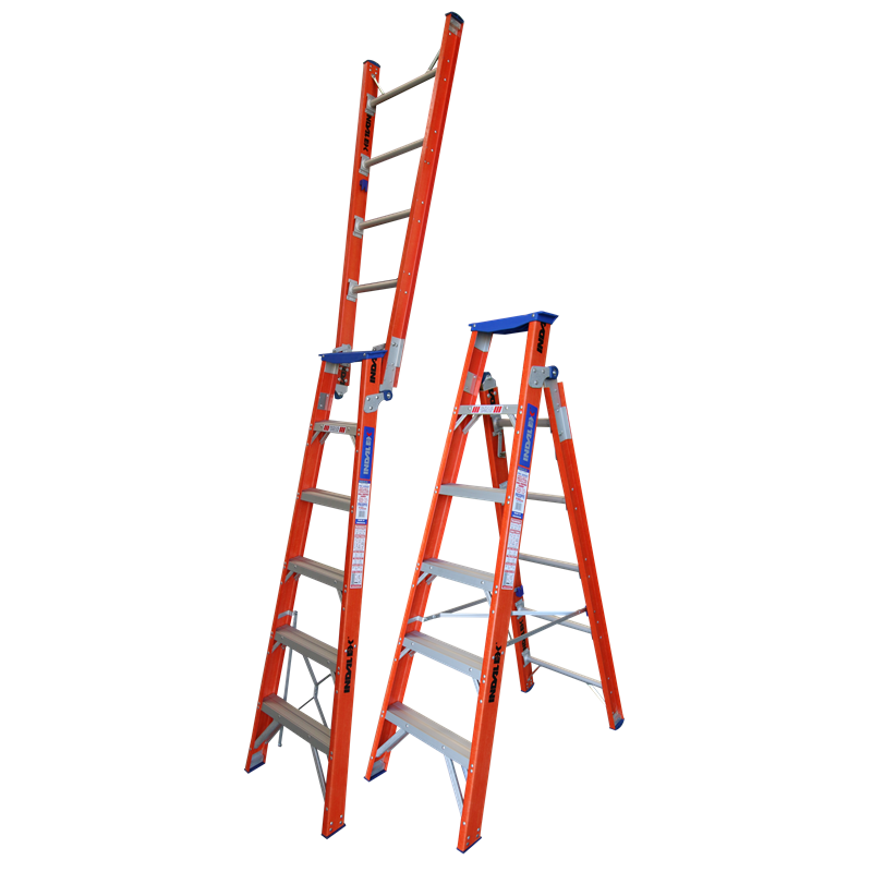 Indalex 1.8m-3.2m 150kg Dual Purpose Fibreglass Ladder | Bunnings Warehouse