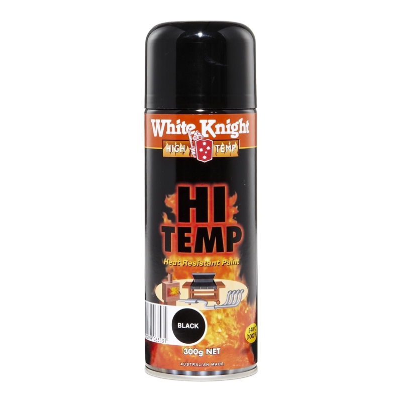 White Knight High Temp 300g Spray Paint - Black | Bunnings Warehouse