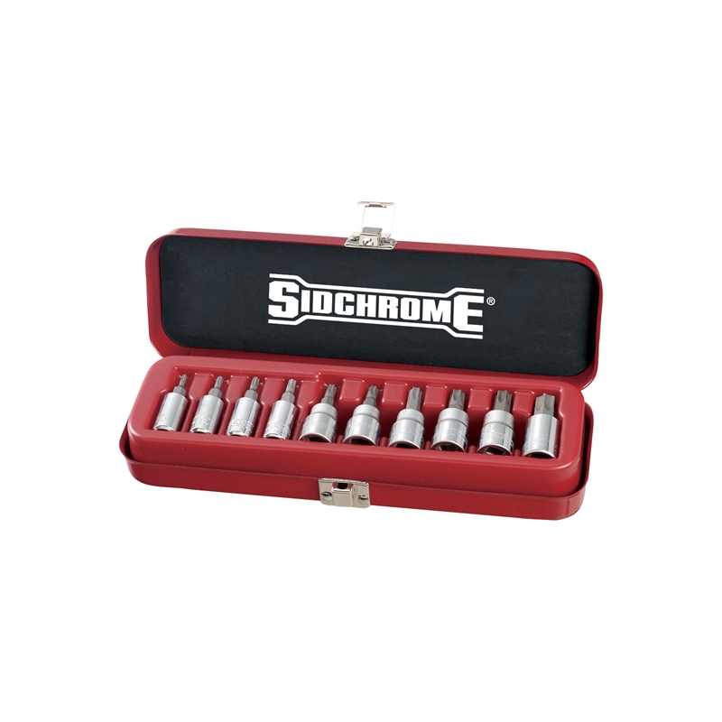 Sidchrome 10 Piece 1 4 And 3 8 Drive Socket Set Tru Torque