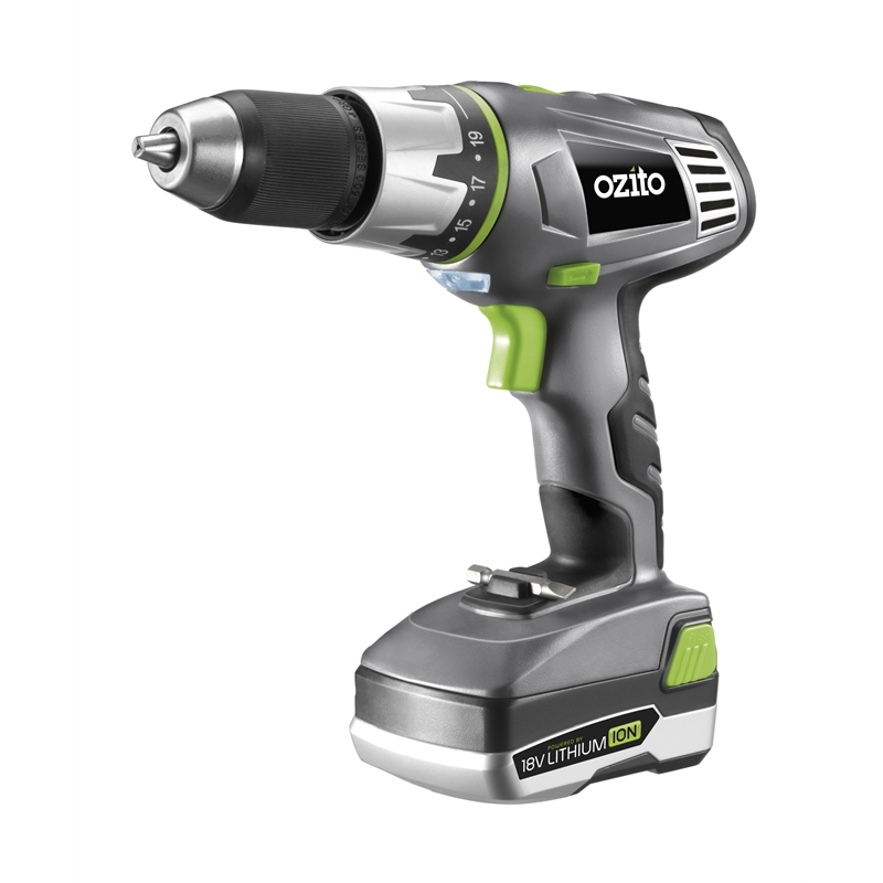 Ozito 18V LithiumIon Cordless Hammer Drill I/N 6290260 Bunnings