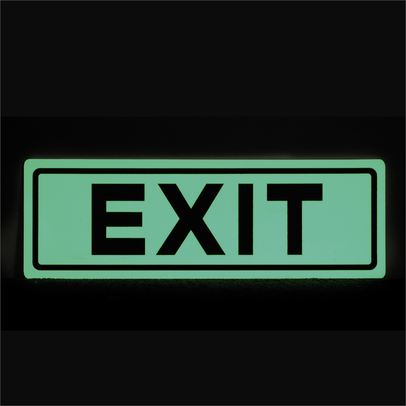 Sandleford 300 x 100mm Exit Glow  In The Dark  Plastic Sign 