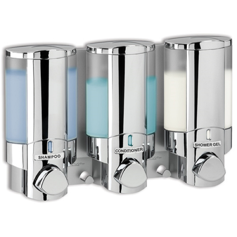 The Dispenser 3 Chamber Chrome Aviva Soap Dispenser | Bunnings Warehouse