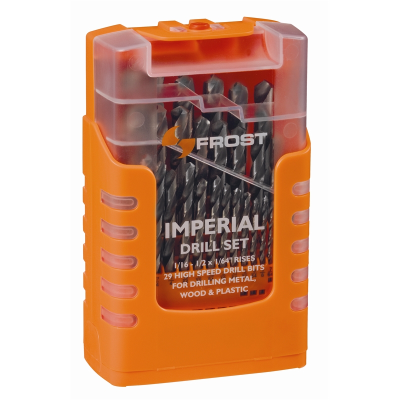 Frost 29 Piece Fractional High Speed Drill Bit Set I/N 6350123