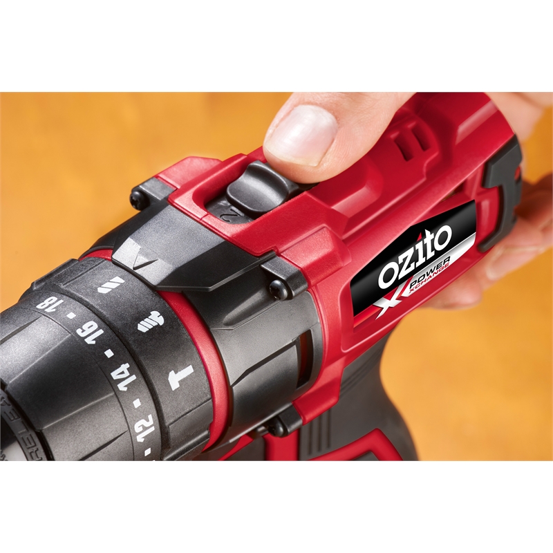 Ozito Power X Change 18V Compact Hammer Drill Kit Bunnings Warehouse